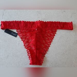 Montelle lacy thong in Sweet Red